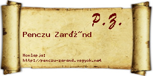 Penczu Zaránd névjegykártya